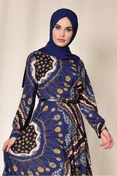 Alvina فستان منقوش مختلط 4084