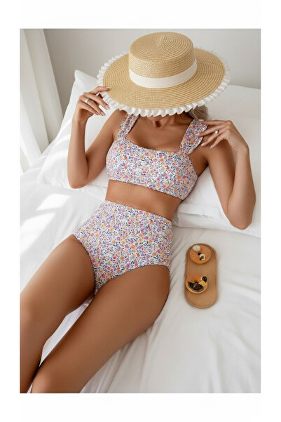 Peille Σετ μπικίνι LucyGırls με σχέδια και ψηλόμεσο κορδόνι στο πλάι