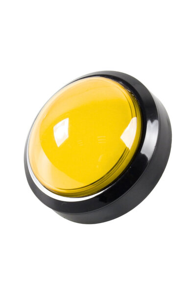 Motorobit 100mm 12V Işıklı Oyun Makinesi Butonu - Sarı