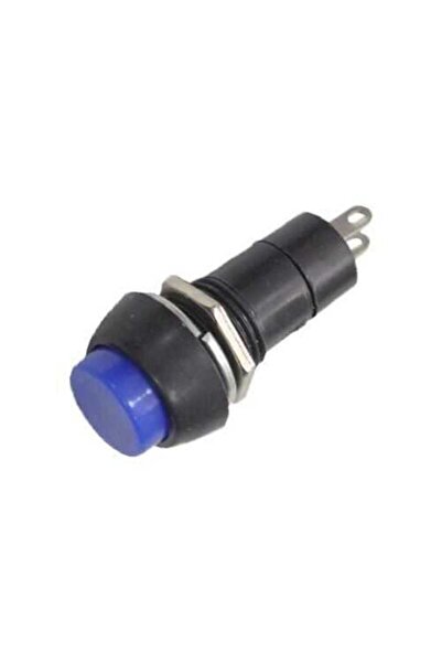 Motorobit PBS-11A 12mm Anahtarlı Push Buton - Mavi