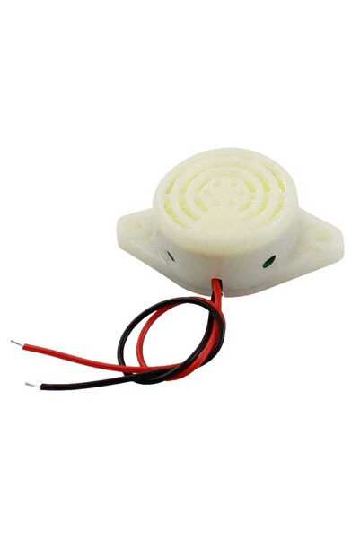 Motorobit Devreli Buzzer 3-24V 90dB Siren 30mm Beyaz
