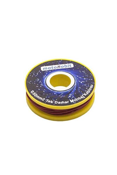 Motorobit 0.50 mm2 Kırmızı Tek Damar Montaj Kablosu - 10 Metre