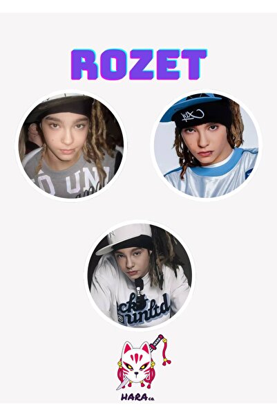 Hara Company Tokio Hotel Tom Kaulitz Rozet Seti 3’lü
