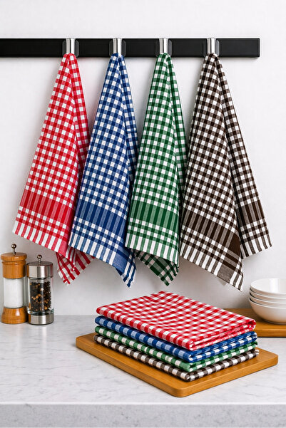 LilaMOON Βαμβακερές πολύχρωμες χαρτοπετσέτες 4 τεμαχίων, πανί στεγνώματος, χα...