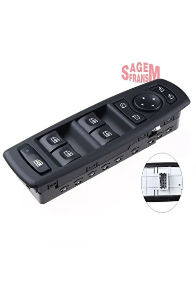 SAGEM CAM AÇMA DÜĞME ÖN SOL TEK SOKET MEGANE III-FLUENCE