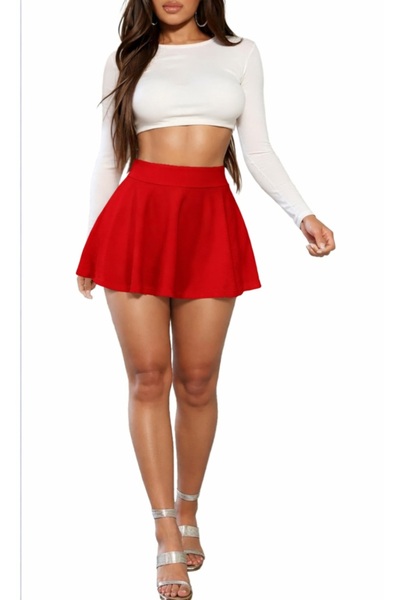 MAROVOAY Σούπερ μίνι φούστα λίκρα με φάσες