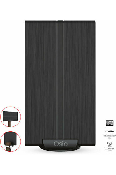 OSIO OTA-3035 Κεραία τηλεόρασης εσωτερικού χώρου (Απαιτεί τροφοδοτικό) Μαύρη