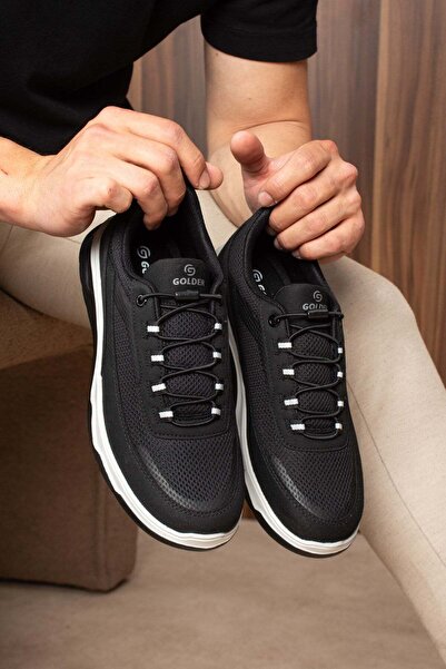 Golder Ανδρικά αθλητικά παπούτσια casual μαύρα με άνετη σόλα