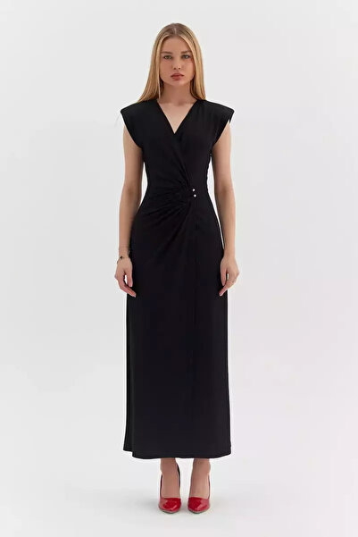 Kinzi Μάξι φόρεμα για Γάμο / Βάπτιση Μαύρο