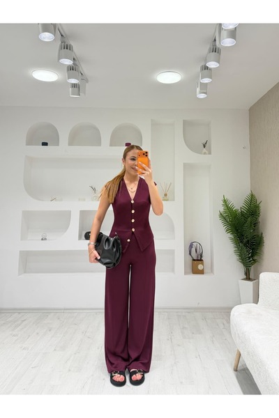 İrka Moda Modal Yelek Pantolon Takım