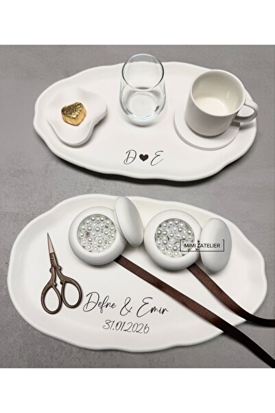 Bautinq Store 2 τεμάχια Δίσκος Υπόσχεσης, Δίσκος Αρραβώνων, Στρογγυλή θήκη γι...