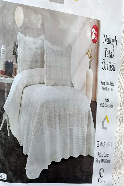 Bilgiçler Tekstil Διπλό Κάλυμμα Κρεβατιού Κεντημένο Αρ.:03