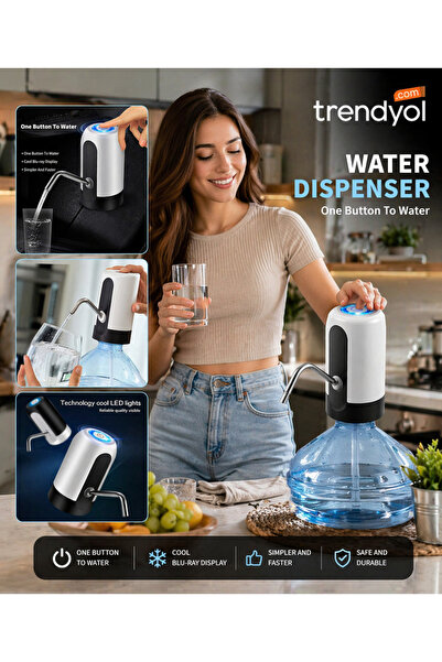 OEM Ηλεκτρική αντλία νερού για μπουκάλια, επαναφορτιζόμενη μέσω USB, με ένδει...