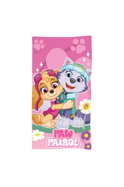 PAW PATROL Σκάι & Έβερεστ Πετσέτα Παραλίας Μικροϊνών, 140x70 εκ. Ροζ