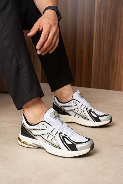 Golder Unisex Sneaker Casual Λευκό Μαύρο Άνετα Αθλητικά Παπούτσια με Σόλα