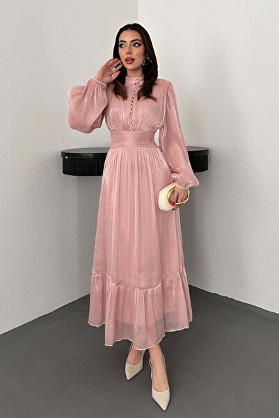 Lady Pixie Φόρεμα με κουμπιά και λεπτομέρεια με κορδόνι στη μέση