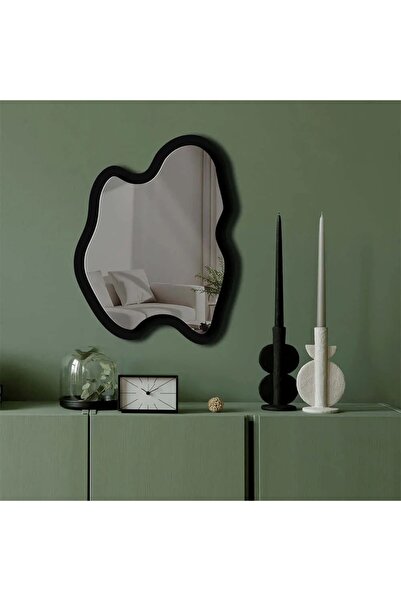 OEM Re-Bloom διακοσμητικός καθρέφτης τοίχου, πλεξιγκλάς/EVA, μαύρο, 38 x 50 εκ.