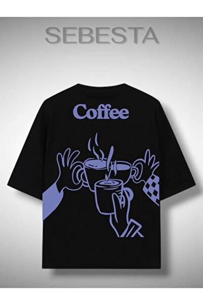 Sebesta Fashion Coffee Printed Premium Oversize T-Shirt
