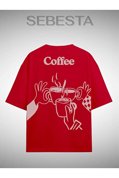 Sebesta Fashion Coffee Printed Premium Oversize T-Shirt