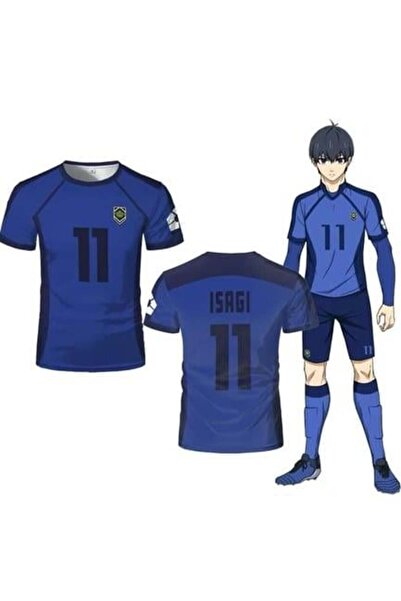 BALİNA Mavi Anime Blue Lock 11 Isagi Forma Unisex T-shirt