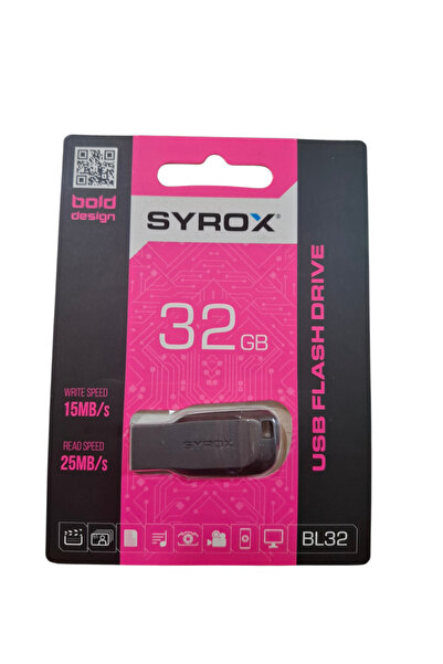Syrox 32 GB USB Flash Bellek Hızlı Veri Aktarım Taşınabilir Dayanıklı USB Disk