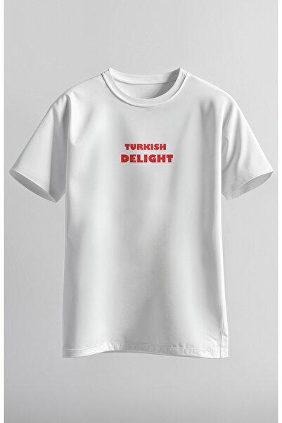 Vanner Turkısh Delıght Baskılı Unisex Beyaz Oversize T-Shirt %100 Pamuk