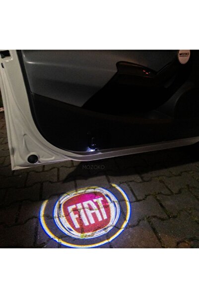 MOZOKO Fiat Kapı Altı LED Logo Işığı 2 Adet Sensörlü Pilli Yapıştırmalı Karşı...