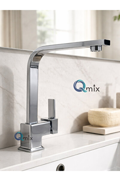 QMİX KAREL SERİSİ PİRİNÇ GÖVDE ÇİFT SU GİRİŞLİ LÜX BANYO LAVABO BATARYASI-KRO...