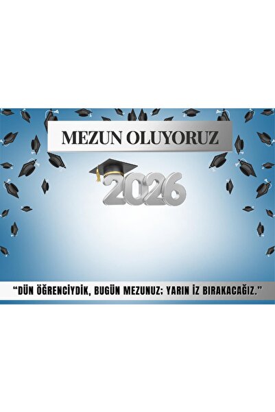 Bkmc 2026 Mezuniyet Afişi Mezun Oluyoruz Branda Poster Backdrop Fotoğraf Çeki...