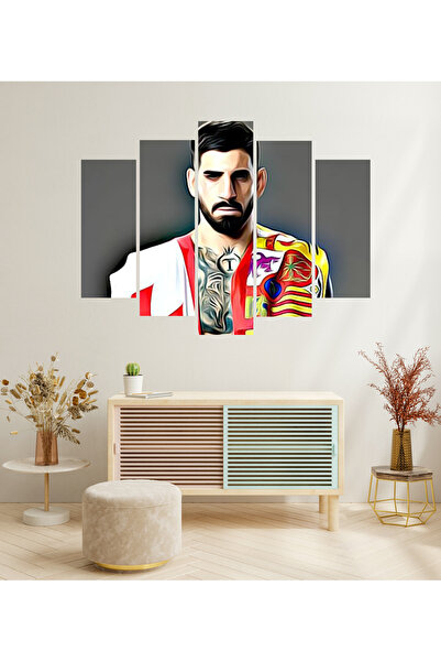 tablomaxtbx 5 Parça Ilia Topuria UFC MMA Şampiyon Dövüş Spor Dekoratif MDF Ta...
