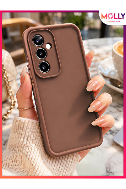 Molly SAMSUNG GALAXY A57 İçin Fallow Brown Kenarları Kalın Pan Silikon Kılıf