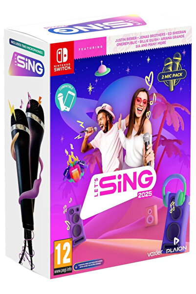 PLAION Let's Sing 2025 Pachet cu două microfoane - Nintendo Switch