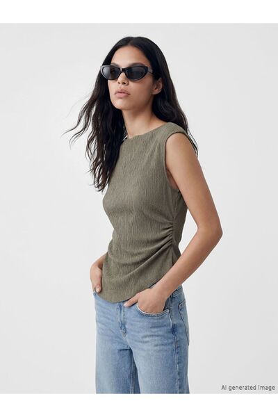 LC Waikiki Μπλούζα LCW Vision Με Καράτιο Ώμο και Ρυθμιζόμενο Πέρασμα