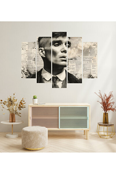 tablomaxtbx 5 Parça Peaky Blinders Tommy Shelby Gangster Mafya İngiliz Dizi S...