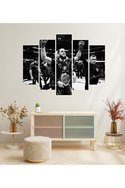 tablomaxtbx 5 Parça Islam Makhachev UFC MMA Dağıstan Şampiyon Dövüş Spor Deko...