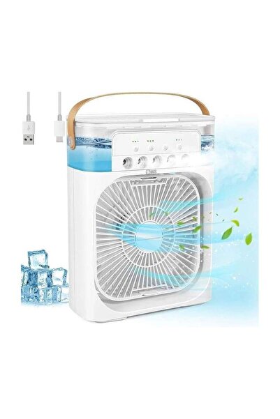 SIKS Ventilator portabil pentru răcirea camerei 3 în 1 SIKS, Pulverizare apă,...