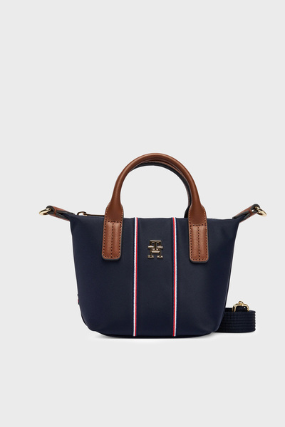 Tommy Hilfiger Logo Detachable Strap Tote Bag Bag Aw0Aw18552 0Gy