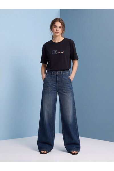 Ltb Μαύρο μπλουζάκι με τυπωμένο λογότυπο