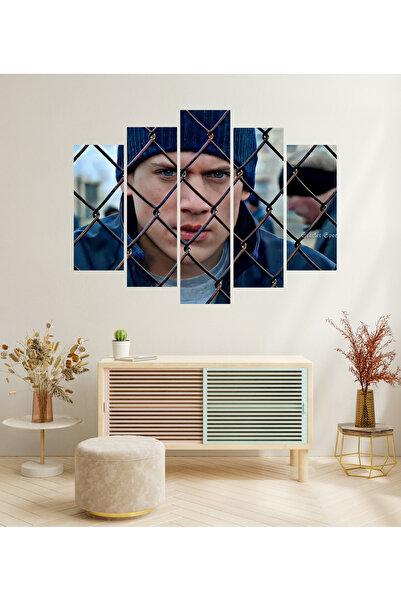 tablomaxtbx 5 Parça Prison Break Michael Scofield Hapishane Kaçış Aksiyon Diz...