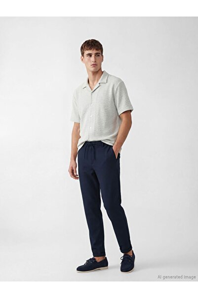 LC Waikiki Lcw Vision Navy Blue Slim Fit Men's Trousers