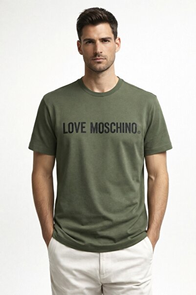 Love Moschino Pamuklu Logo Print Jersey T-Shirt