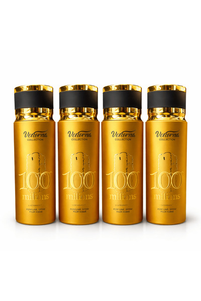 Verona Collection Σετ 4x Σπρέι Σώματος 100 Millions 200ml – Γλυκό & Πολυτελές...
