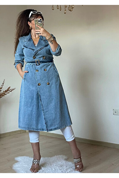 AZRA BUTİK Τζιν καμπαρντίνα