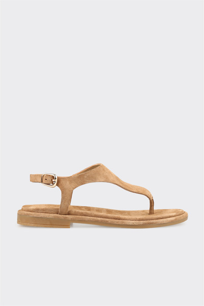 Elle Shoes Naturel Deri Kadın Sandalet