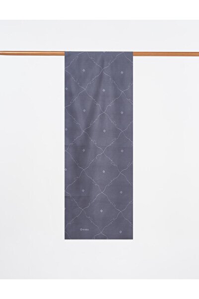 Kayra İmza Figürlü Monogram Şal Füme