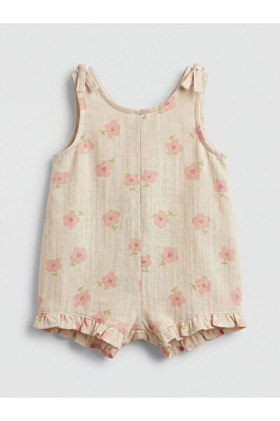 LC Waikiki LCW baby Çiçekli Kız Bebek Müslin Tulum