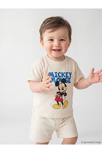LC Waikiki Mickey Mouse Printed Baby Boy T-Shirt