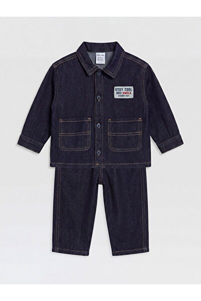 LC Waikiki Lcw Baby Slogan Printed Baby Boy Set