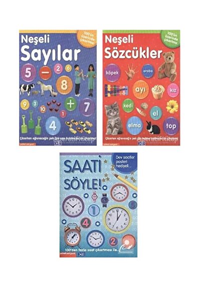 Parıltı Yayınları Cheerful Words-Cheerful Numbers-Tell the Time 3 Books