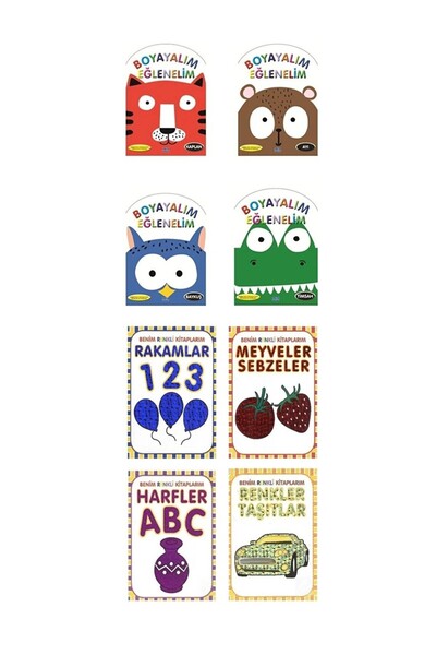 Parıltı Yayınları Let's Color and Have Fun 4 Books+My Colorful Books 4 Books